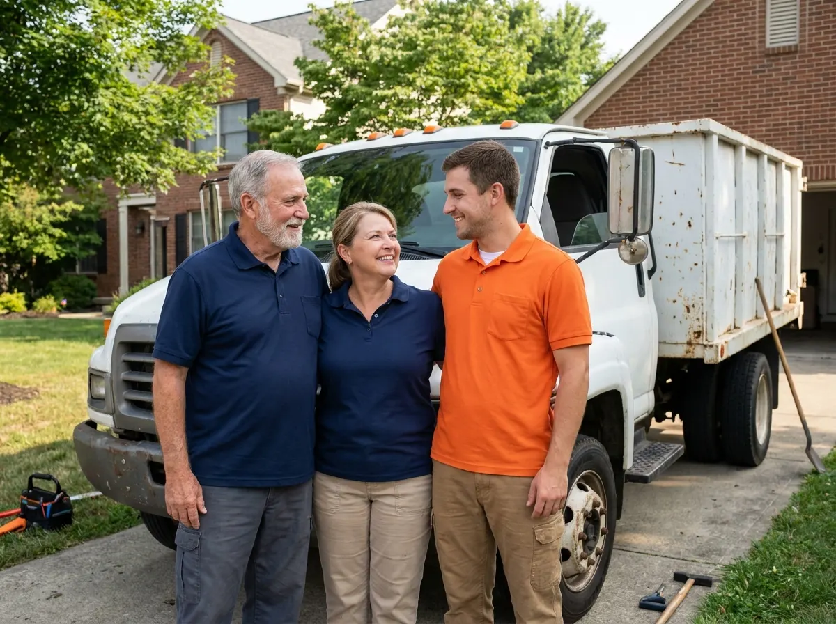 BlueBox Dumpster Rental dumpster team in Cincinnati, OH
